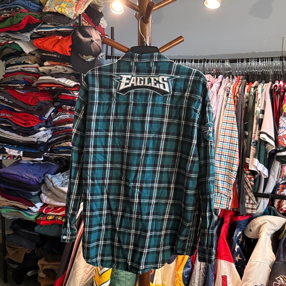 Philadelphia Eagles Green Plaid Shirt - Picture 2 of 4